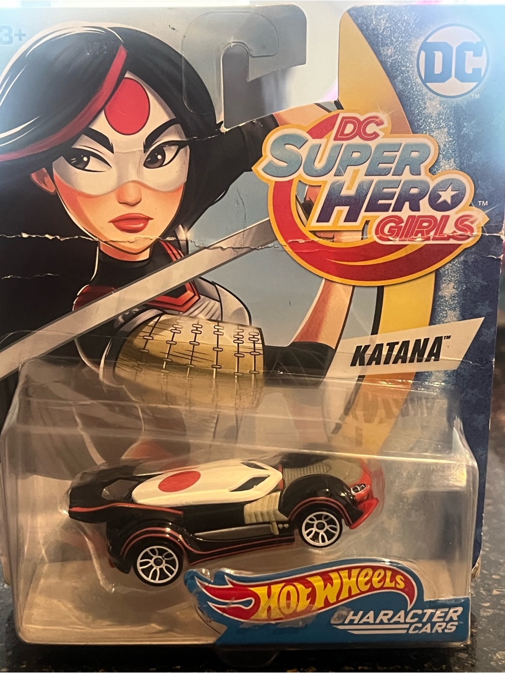 Mattel Hot Wheels DC Super Hero Girls Katana Car - Black, White & Red